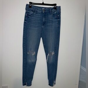 Classic Blue Distressed Women Jeans